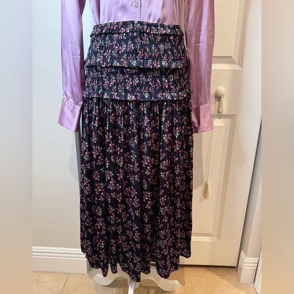 J. Crew Featherweight Satin Skirt In Twilight Berry - Picture 2 of 5